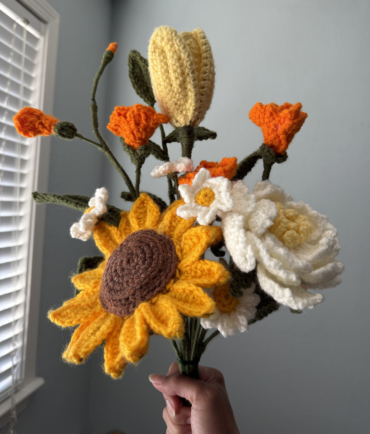 Crochet flower bouquet